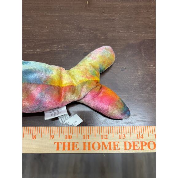 Tie-Dyed Dolphin Multicolor Stuffed Animal Lightweight Plush 13" - Picture 7 of 7
